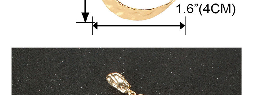 Fashion Golden Alloy Irregular Spiral Geometric Earrings,Drop Earrings