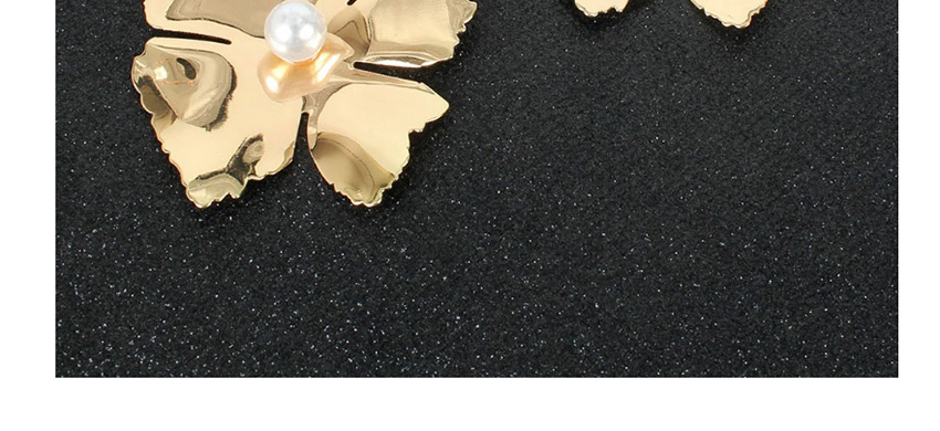 Fashion Golden Handmade Flower Pearl Alloy Earrings,Drop Earrings
