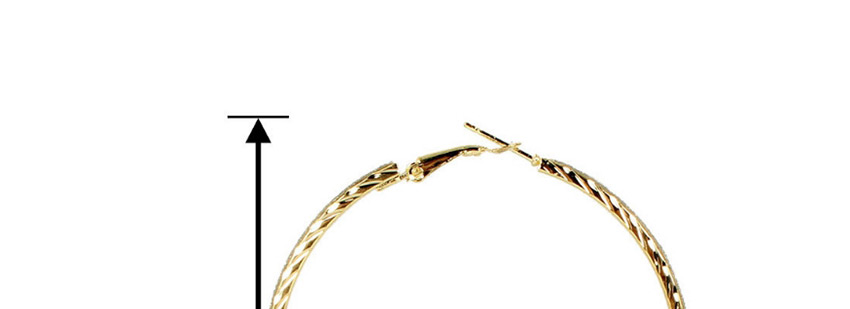 Fashion Golden Large Circle Spiral Alloy Earrings,Hoop Earrings