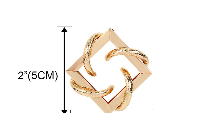 Fashion Golden Geometric Alloy Hollow Earrings,Stud Earrings