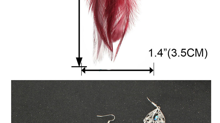 Fashion Black Geometric Tassel Feather Rice Bead Alloy Earrings,Drop Earrings