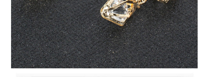 Fashion Golden Alloy Diamond Long Geometric Earrings,Drop Earrings
