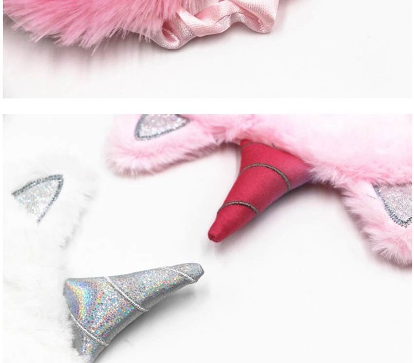 Fashion Color Unicorn Silver Horn Plush Blindfold,Home Textiles