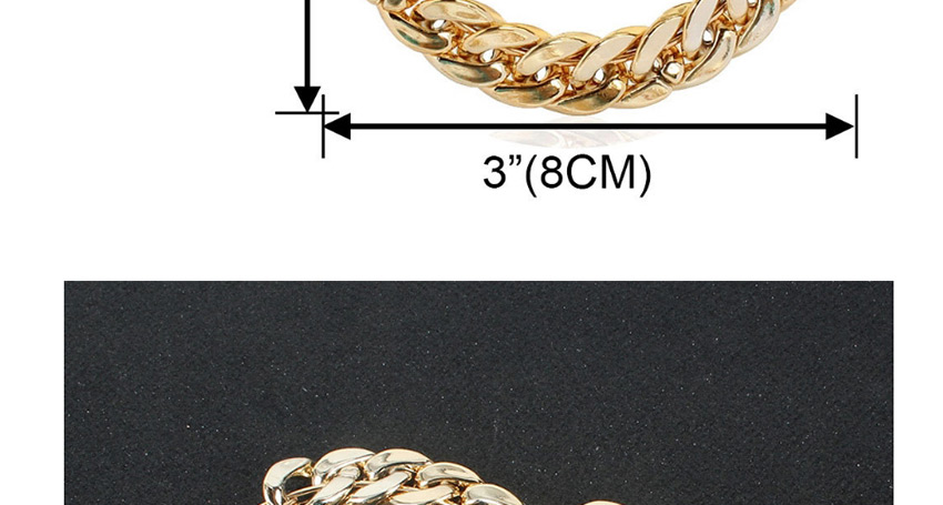 Fashion Golden Earrings Geometric Round Chain Alloy Earrings,Hoop Earrings