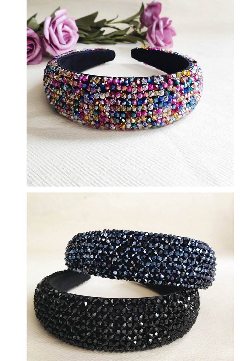 Fashion Blue 206157w Wind Crystal Full Diamond Headband Crystal Headband Accessories,Jewelry Packaging & Displays