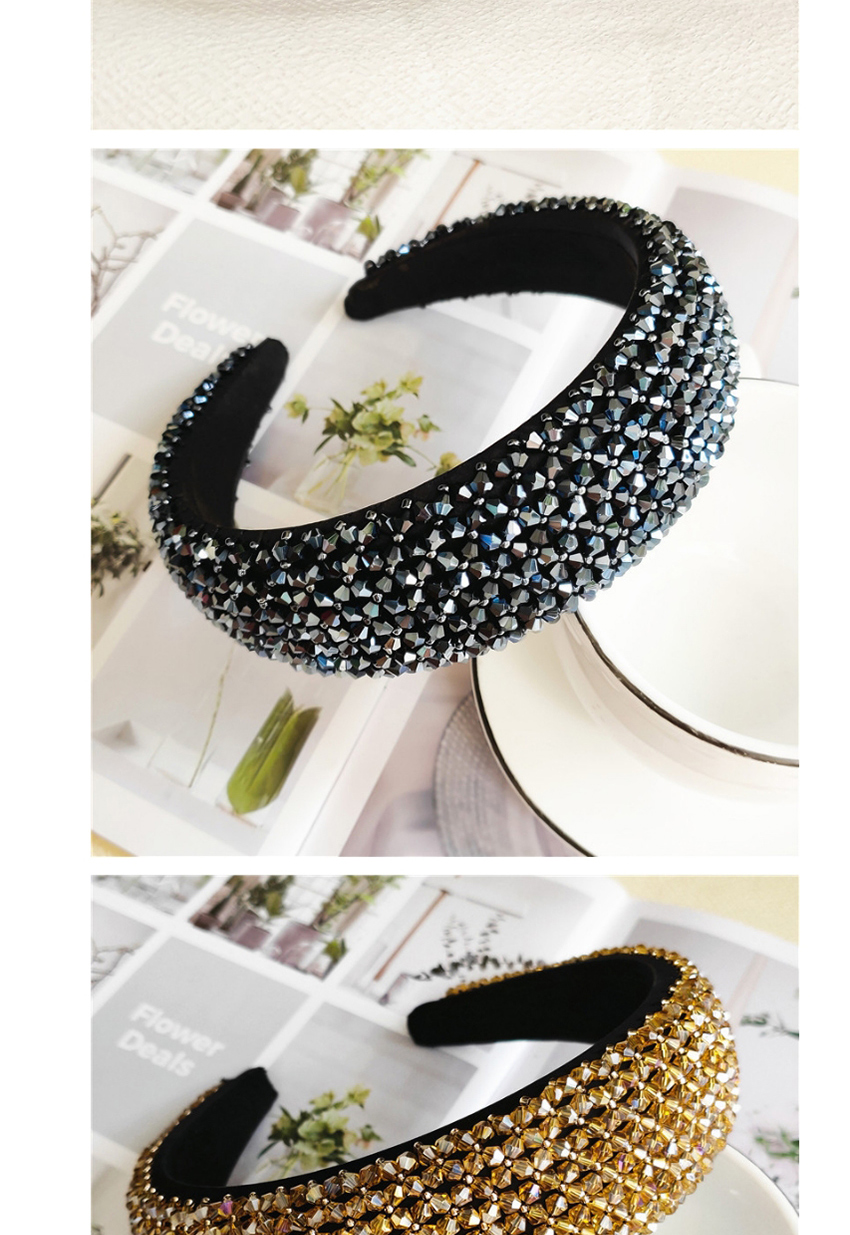 Fashion Black 206157w Wind Crystal Full Diamond Headband Crystal Headband Accessories,Jewelry Packaging & Displays