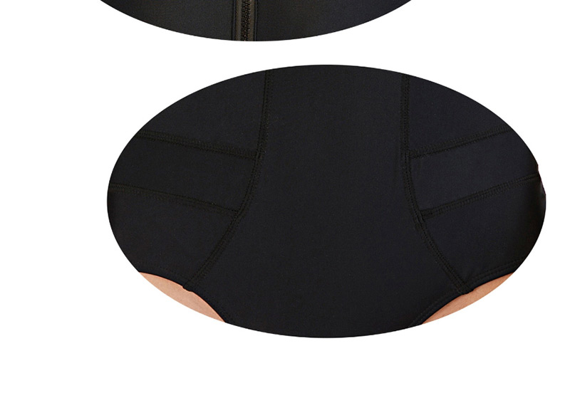 Fashion Black Splicing Contrast Zipper One-piece Swimsuit Diving Suit,One Pieces