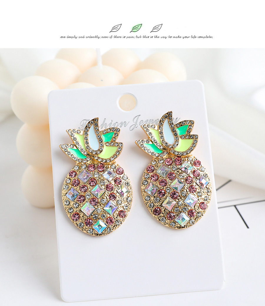 Fashion Color Pineapple Stud Earrings,Stud Earrings