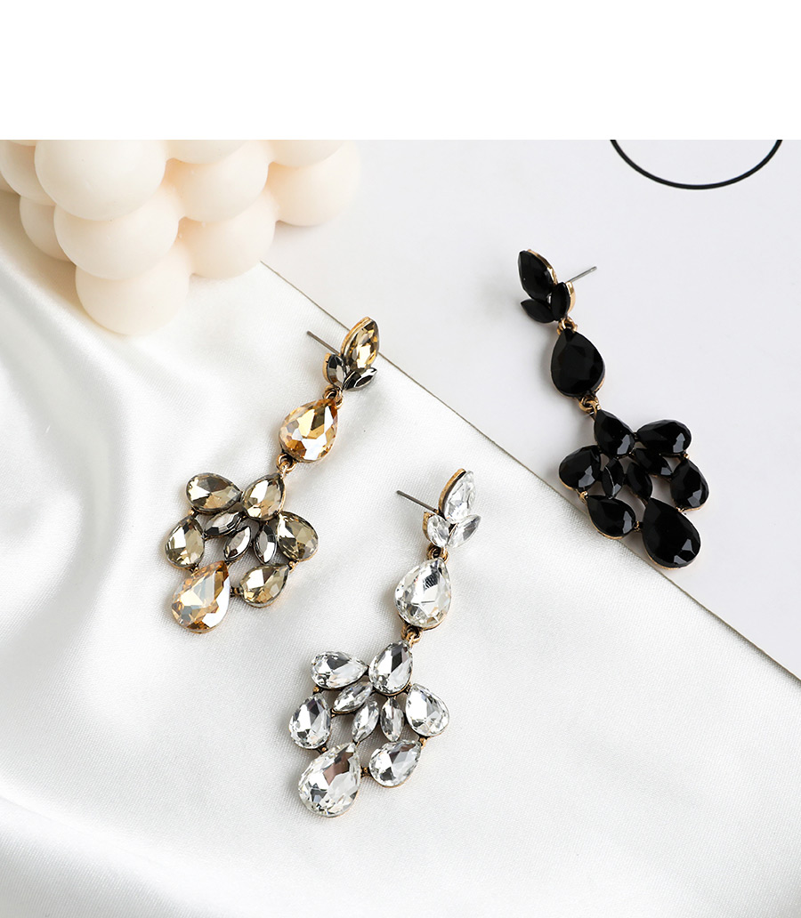 Fashion Black Alloy Diamond Stud Earrings,Drop Earrings