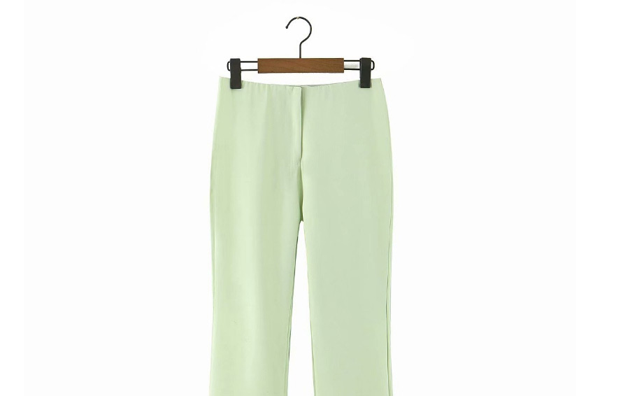 Fashion Green Loose Long Solid Color Straight Pants,Pants