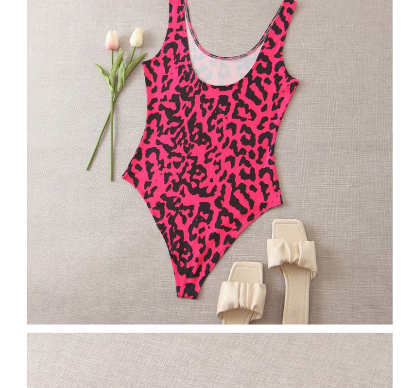 Fashion Color Mixing Leopard Flower Butterfly Print Slim Jumpsuit,One Pieces