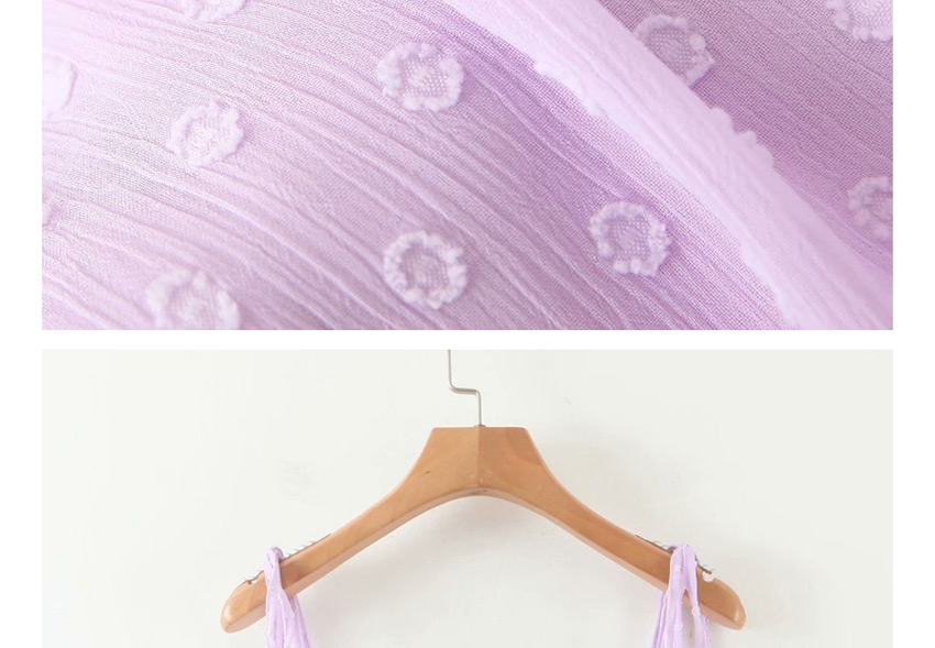 Fashion Purple Ruffled Polka Dot Print Tether Suspender Dress,Mini & Short Dresses