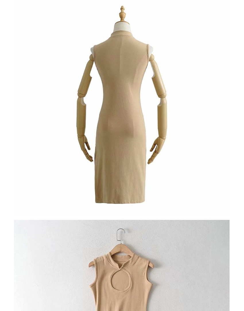 Fashion Black Cheongsam Sleeveless Slim-out Split Dress,Mini & Short Dresses