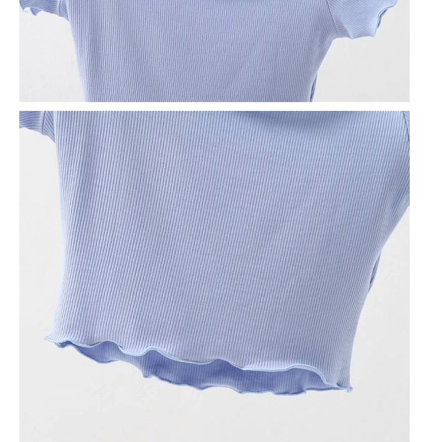Fashion Dark Gray Short Sleeve T-shirt With Threaded Fungus,Tank Tops & Camis