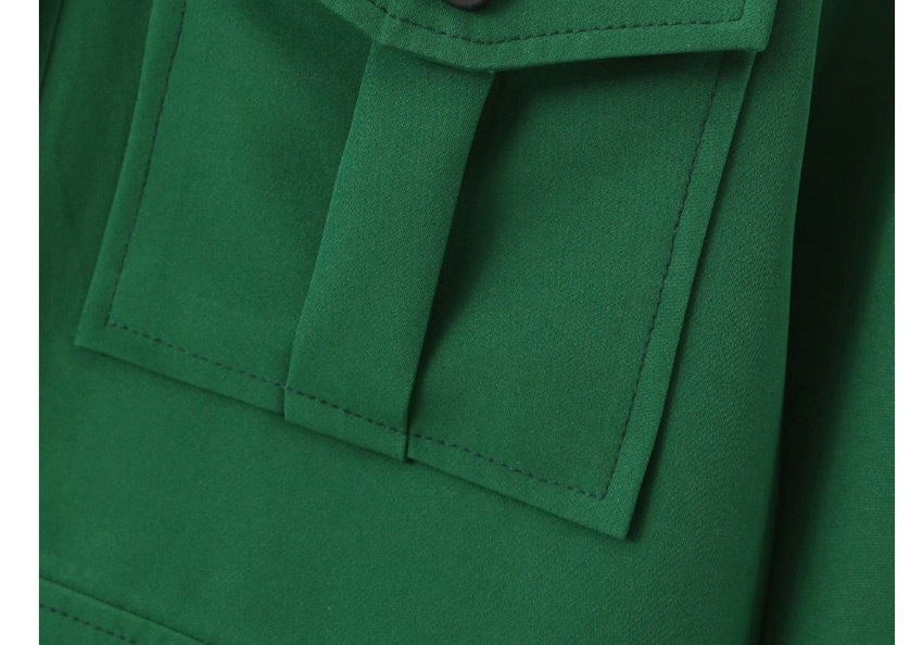 Fashion Green Lantern Sleeve Tooling Single-breasted Jacket,Coat-Jacket