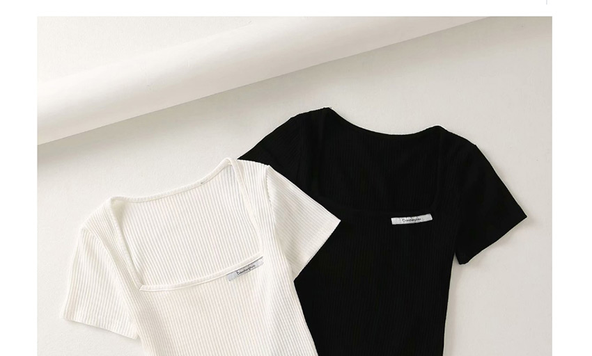 Fashion Black Slim Short-sleeved T-shirt,Hair Crown