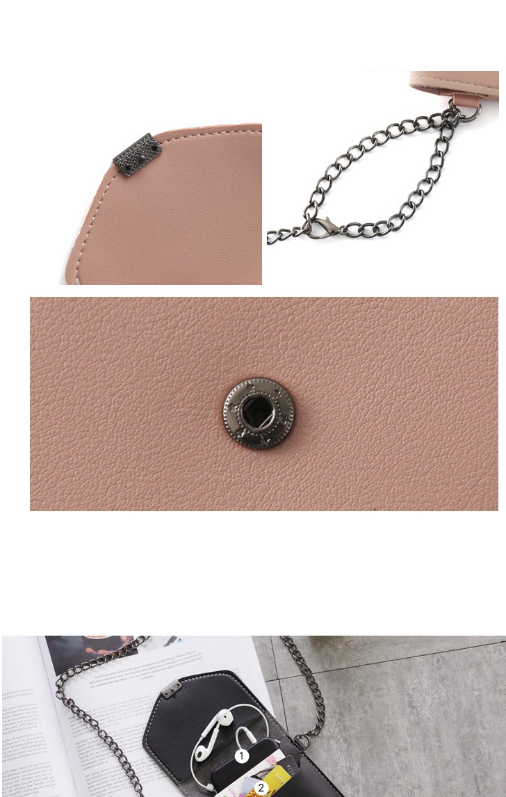 Fashion Light Grey Cat Ear Chain Transparent Touch Screen Shoulder Messenger Bag,Shoulder bags