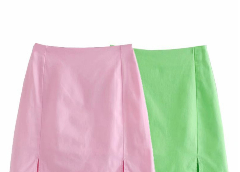 Fashion Pink Loose A-line Split Skirt,Skirts