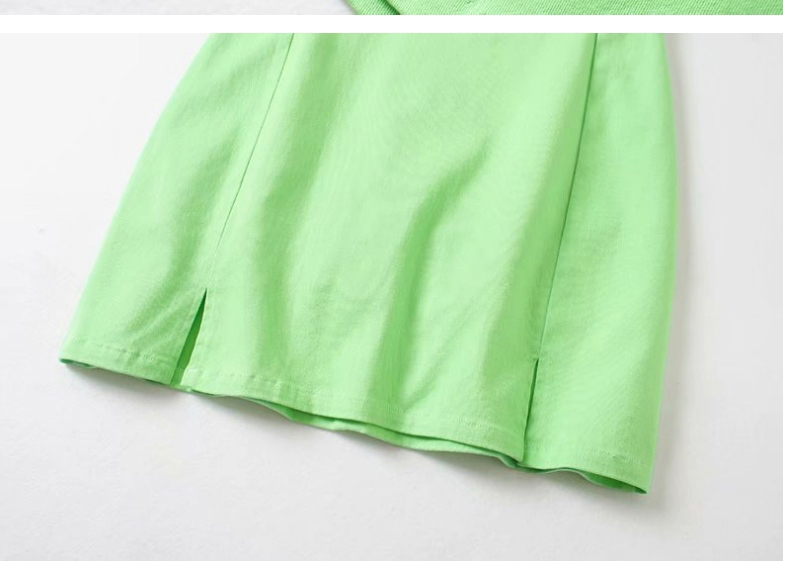Fashion Green Loose A-line Split Skirt,Skirts