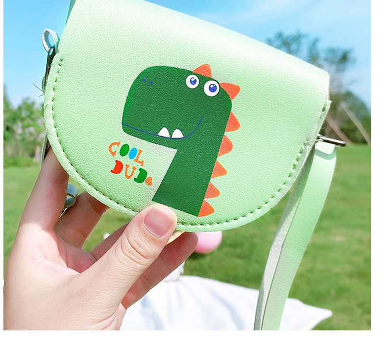 Fashion Little Green Dinosaur Flower Dinosaur Rabbit Stitching Contrast Color Crossbody Shoulder Bag,Messenger bags