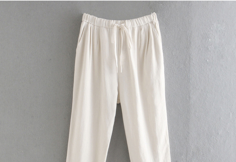 Fashion White Bow Tie Lace Solid Straight Pants,Pants