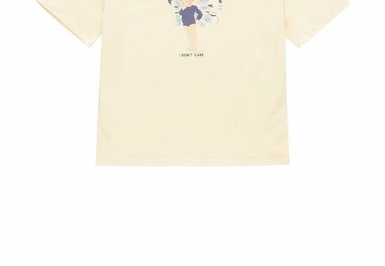 Fashion White Angel Baby Print Short Sleeve T-shirt,Tank Tops & Camis