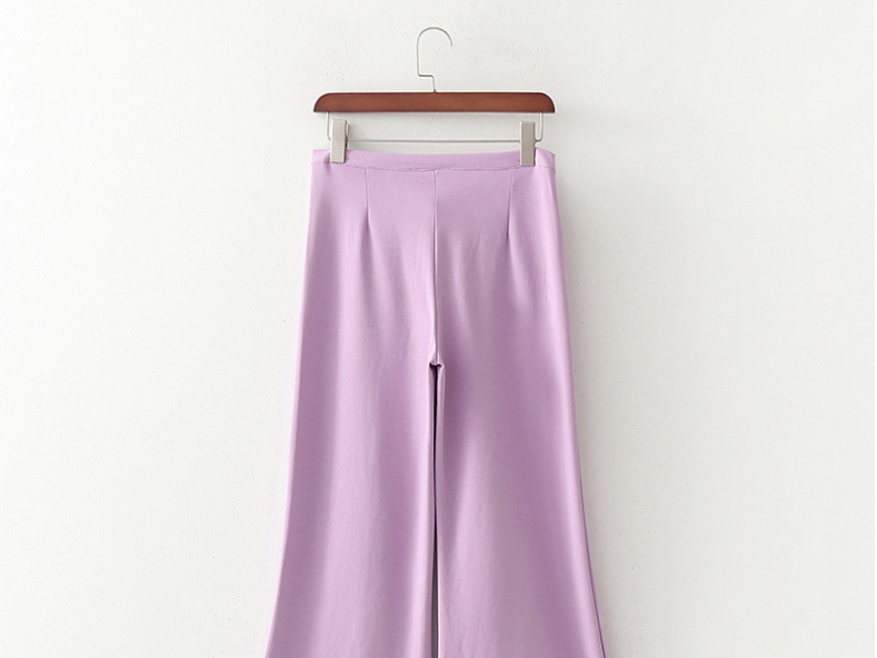 Fashion Purple Flared Wide-leg Pants With High Waist,Tank Tops & Camis