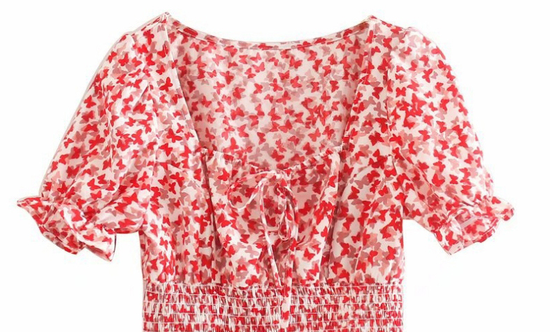 Fashion Red Floral Print Elastic Shirt Top,Tank Tops & Camis