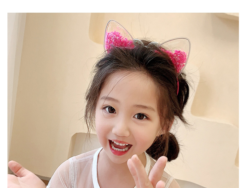 Fashion Pink Shell Sand Quicksand Crown Bow Cat Ears Children Headband,Kids Accessories
