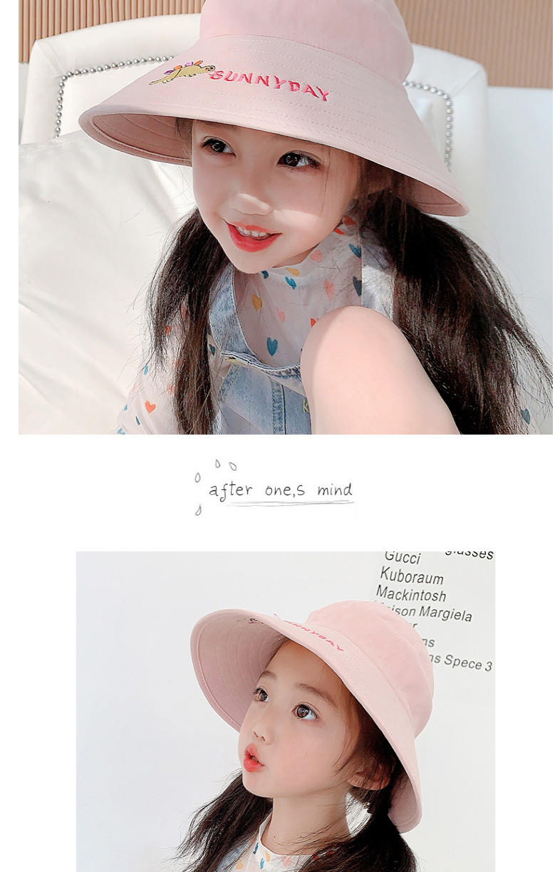 Fashion Small Daisy-orange One Size (adjustable) To Send Windproof Rope Head Circumference About 48cm-53cm (recommended 3-8 Years Old) Little Daisy Dinosaur Embroidery Letter Empty Top Childrens Sun Hat,Children
