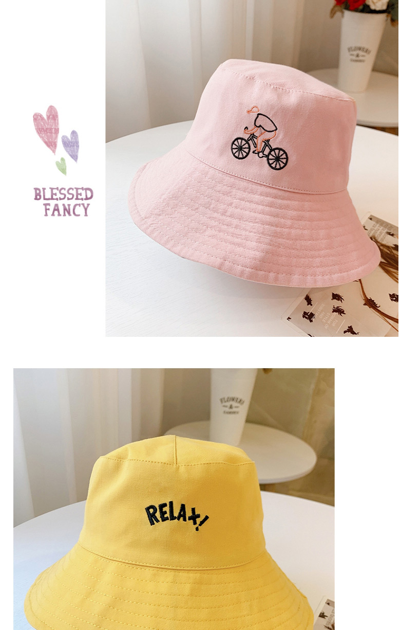 Fashion Daisy-yellow One Size (adjustable) To Send Windproof Rope Head Circumference About 48cm-53cm (recommended 3-8 Years Old) Little Daisy Dinosaur Embroidery Letter Empty Top Childrens Sun Hat,Children