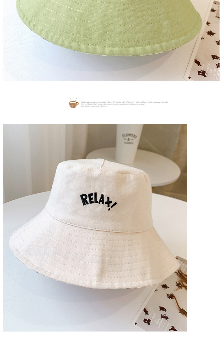 Fashion Letters-beige Head Circumference About 48-53cm About 3-8 Years Old Alphabet Bicycle Embroidery Children Sunscreen Fisherman Hat,Children