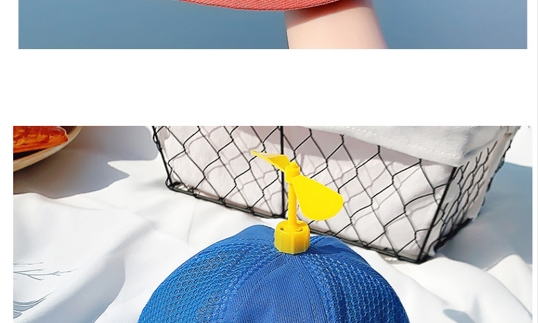 Fashion Yellow Grid Section Cap Circumference About 50cm 8 Months-4 Years Old Pinwheel Cat Embroidered Sunscreen Sun Shading Children Fisherman Hat,Children
