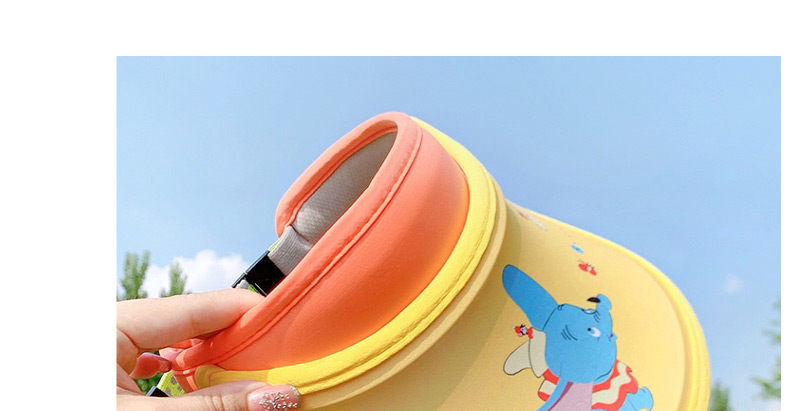 Fashion Baby Elephant-yellow Adjustable Size (45cm-56cm) 2 Years Old To 12 Years Old Flying Elephant Printed Sunscreen Sun Hat For Children,Children