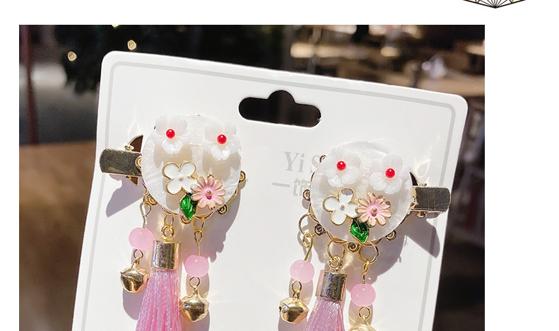 Fashion Mermaid Ji-white Resin Flower Butterfly Tassel Alloy Children Hairpin,Kids Accessories