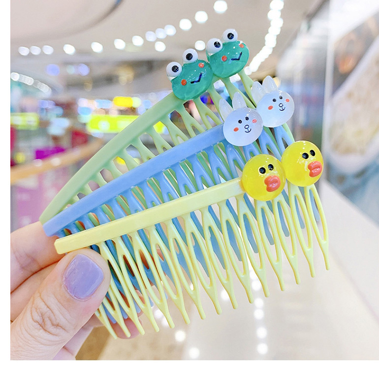 Fashion Bunny-blue Fruit Resin Animal Flower Non-slip Insert Comb Children Hairpin,Kids Accessories