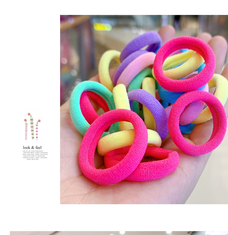 Fashion Boxed-100 Fluorescent Colors High-strength Childrens Hair Rope,Kids Accessories