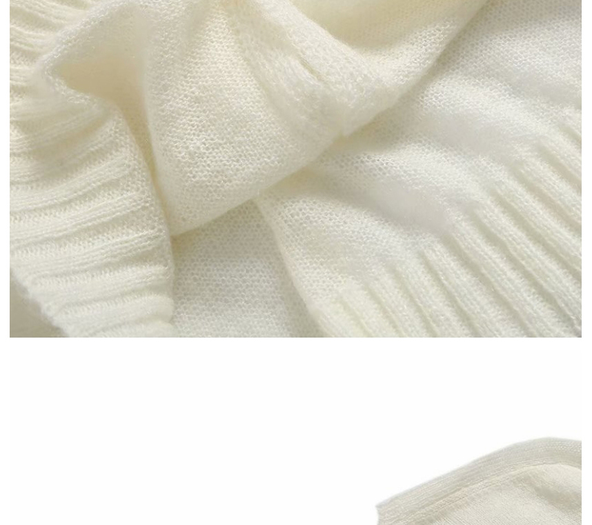 Fashion White Mohair Sweater Knitted Cardigan,Sweater