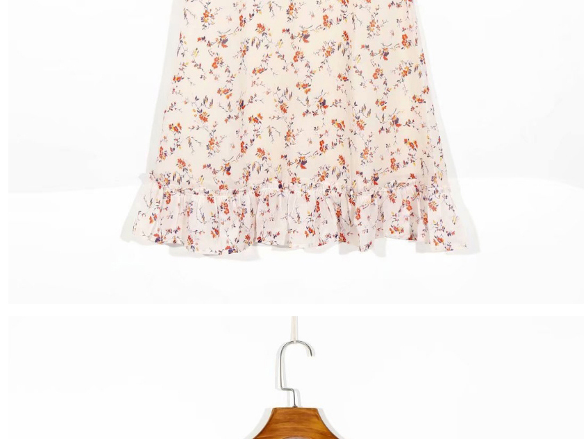 Fashion White Floral Print Short Sleeve Pullover Back Cutout Dress,Mini & Short Dresses