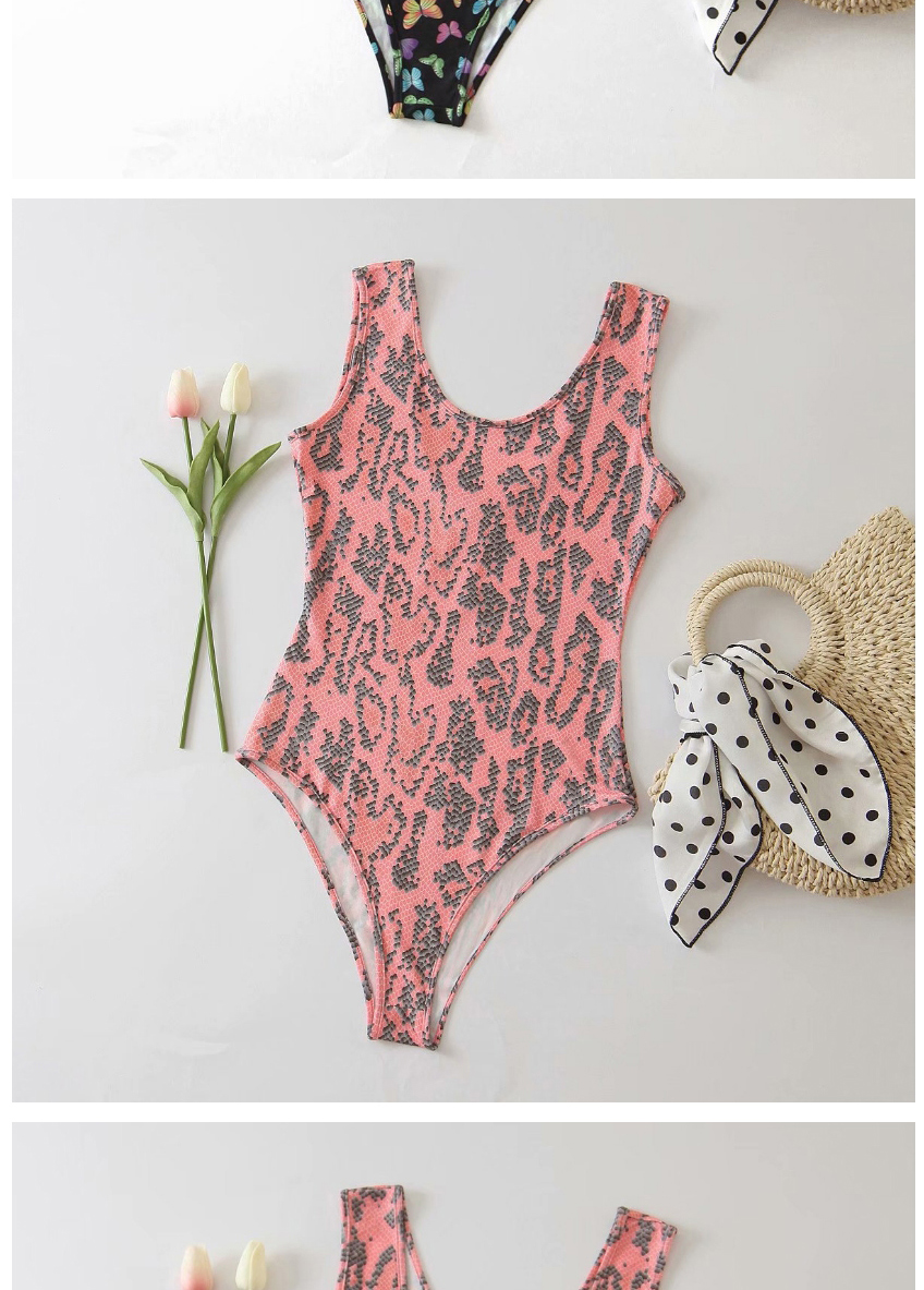 Fashion Pink Angel Slim-fit Shorts With Floral Dragon Butterfly Print Straps,Bodysuits
