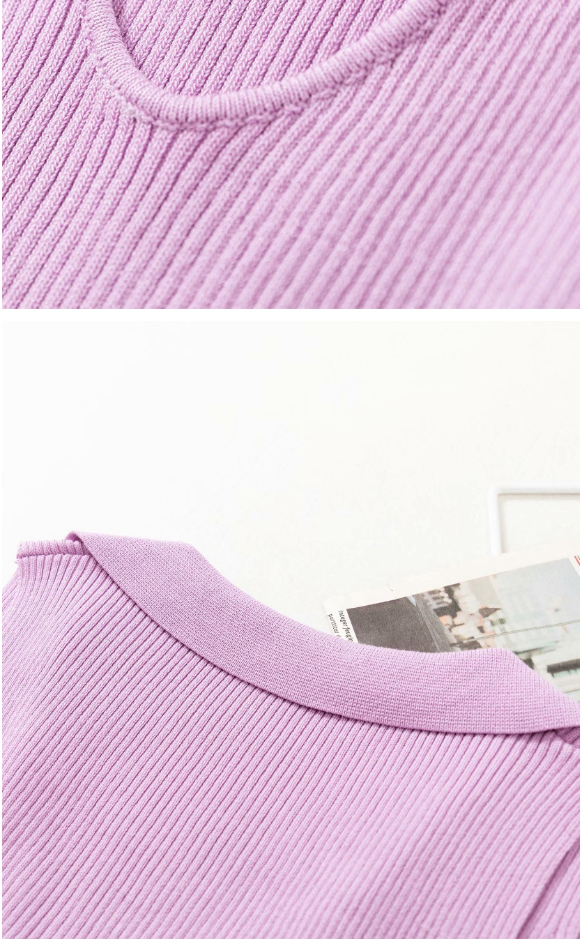 Fashion Khaki Polo Collar Knitted Sleeveless Vest,Tank Tops & Camis