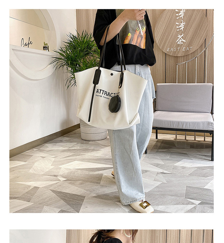Fashion White Letter Print Stitching Shoulder Bag,Messenger bags