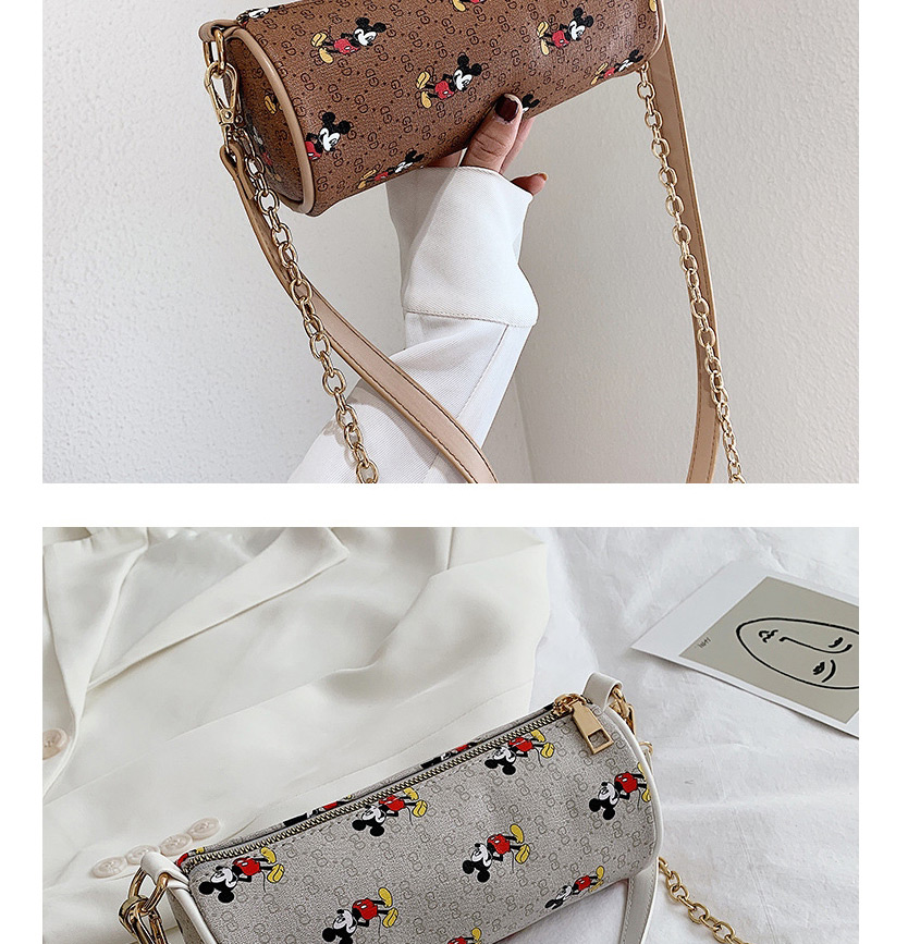 Fashion Small Gd Color Mickey Print Chain Shoulder Bag,Shoulder bags
