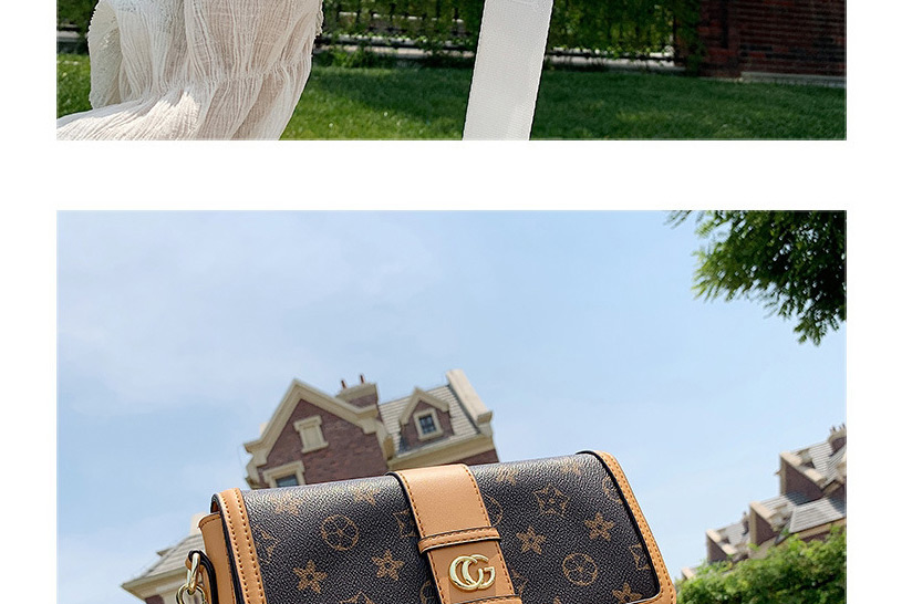 Fashion Creamy-white Shoulder Crossbody Bag With Printed Letters Clamshell,Shoulder bags