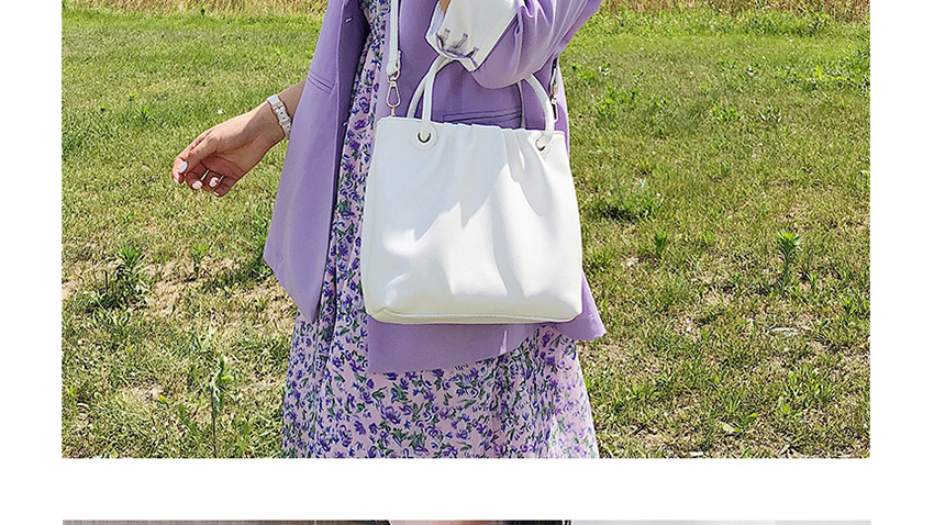 Fashion Purple Pleated Shoulder Messenger Handbag,Handbags
