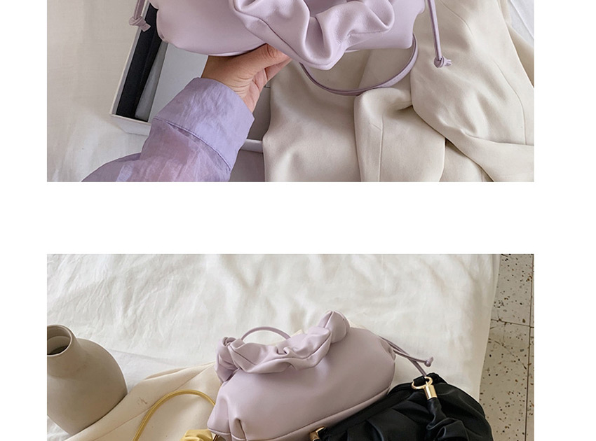Fashion Yellow Pleated Crossbody Shoulder Bag,Handbags