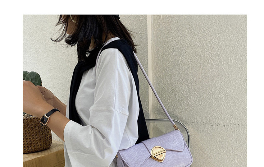 Fashion Black Cross-body Underarm Bag With Lock Shoulder,Messenger bags
