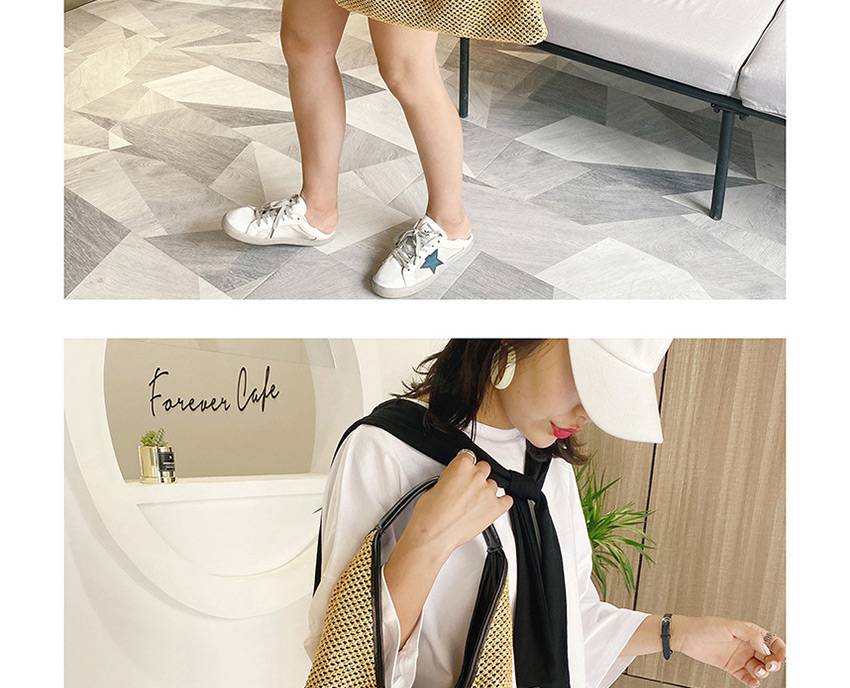 Fashion Khaki Woven Shoulder Underarm Bag,Messenger bags