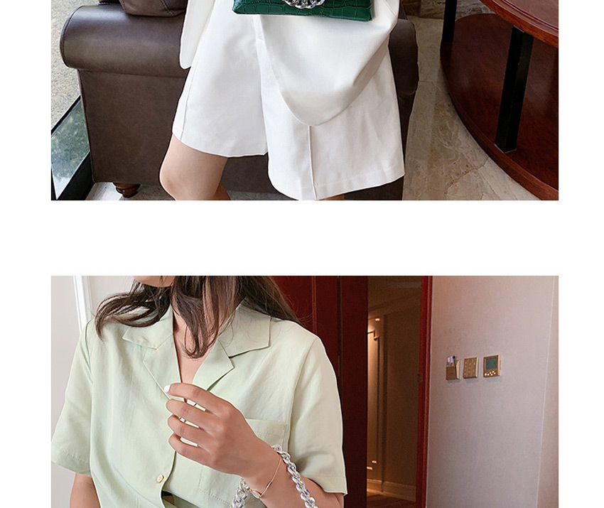 Fashion White Crocodile Chain Crossbody Underarm Bag,Messenger bags