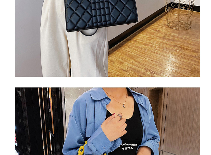 Fashion Black Rhombus One-shoulder Diagonal Underarm Bag,Messenger bags